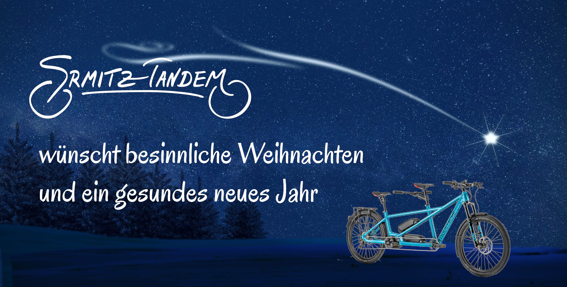 Grußkarte SORMITZ-Tandem wünscht frohe Weihnachten